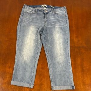 Stylish Light Blue Boho Crop Jeans